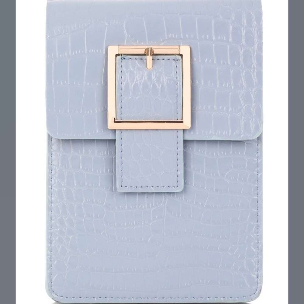 🌷NEW🌷Blue Vegan Embossed Crossbody